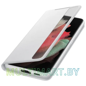 Чехол Samsung Smart Clear View Cover для Galaxy S21 Ultra (серый) картинка 5